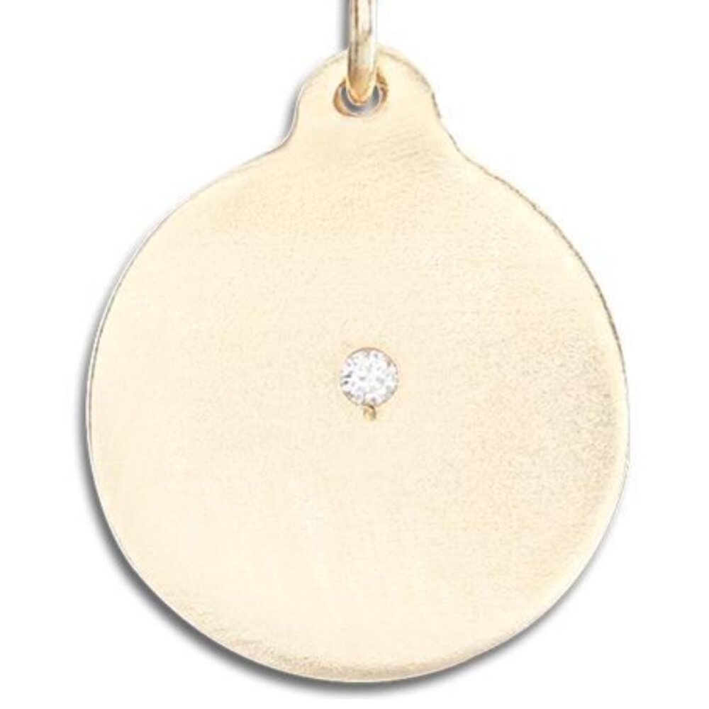 Helen Ficalora Disc Charm with Diamond 14k yellow gold